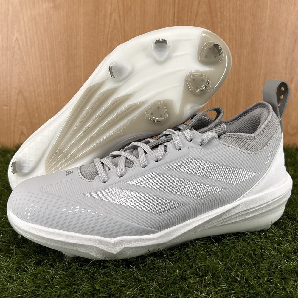 adidas Adizero Impact 2.0 Grey White Baseball Cleats JH6731 Men's Size 9